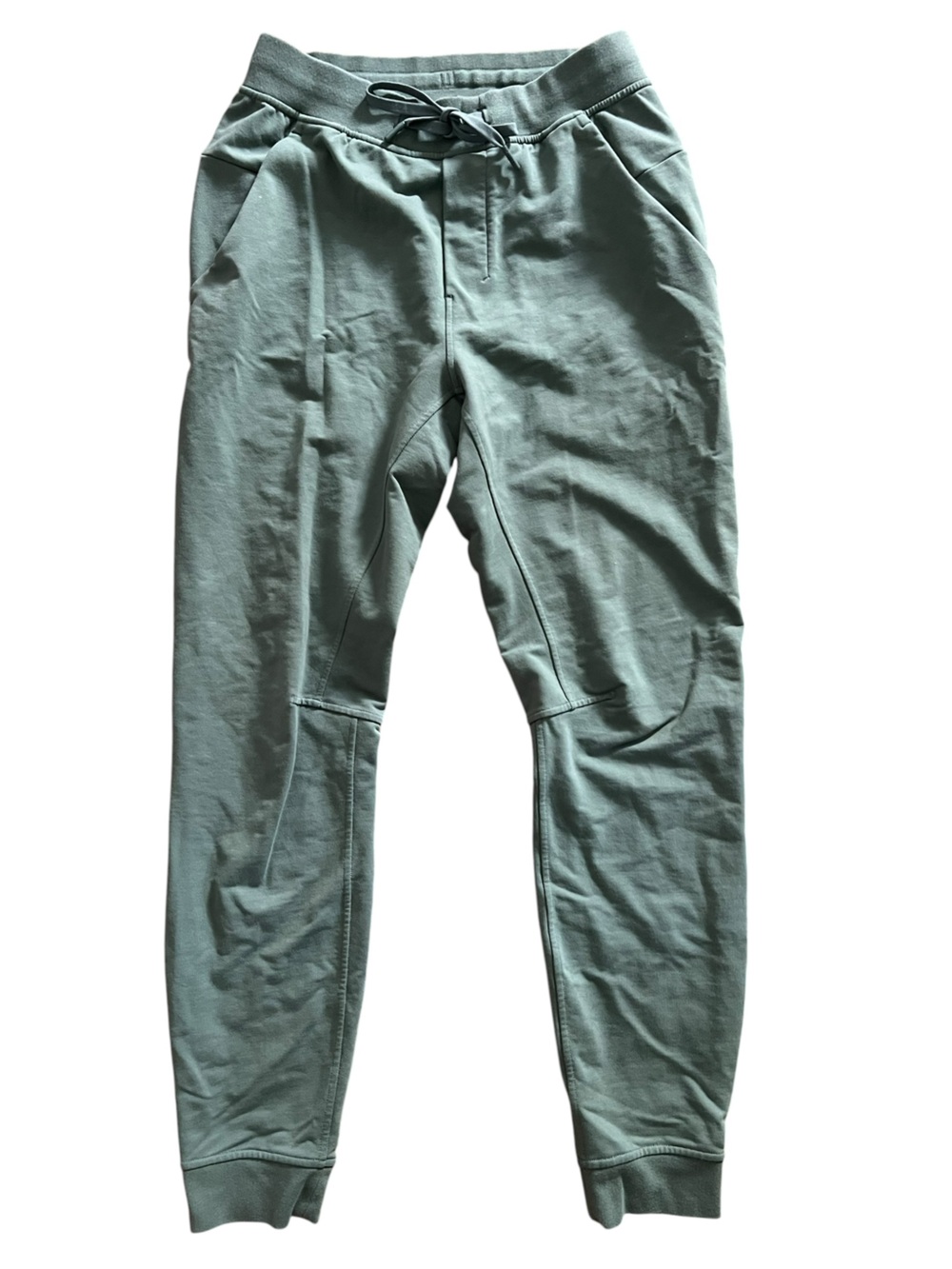 lululemon Men’s Jogger Pants Gray Green Small Drawstring Athletic Casual